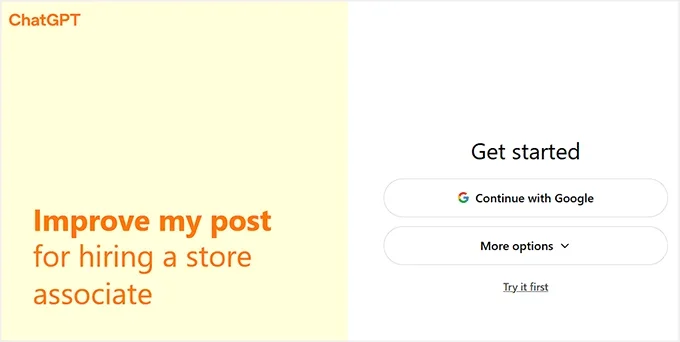 ChatGPT website