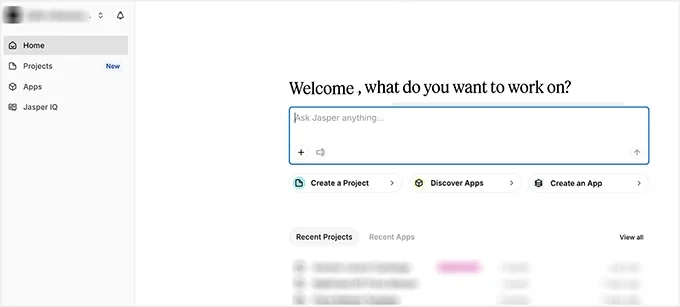 Jasper interface