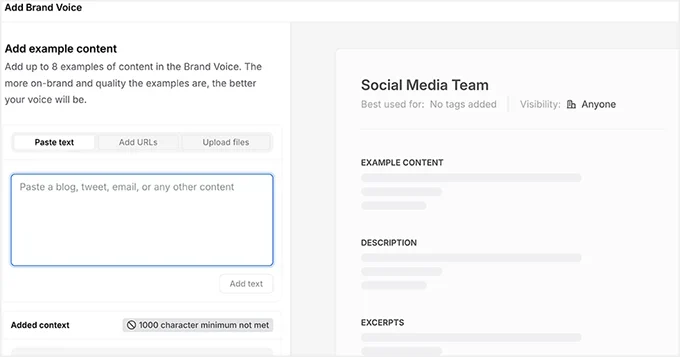 Add brand voice with Jasper