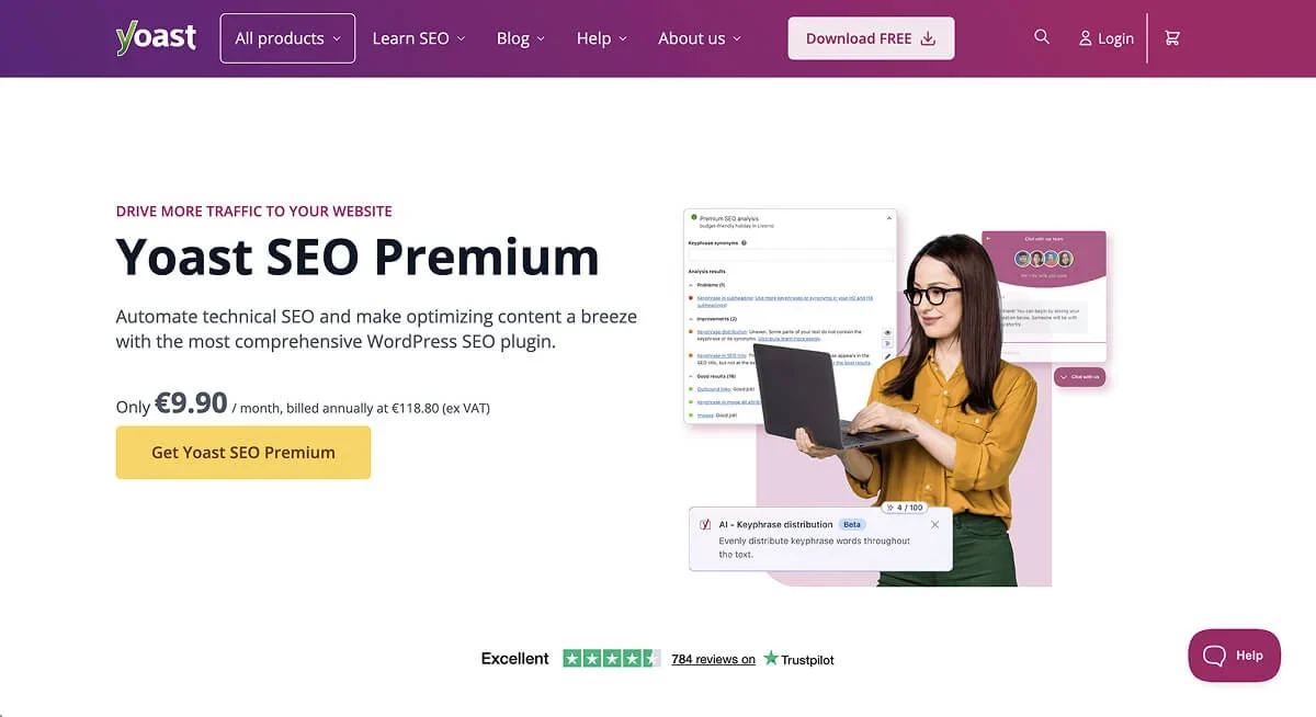 Yoast SEO Premium website