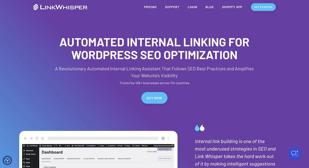 LinkWhisper website