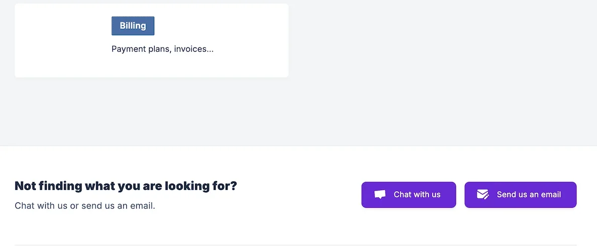 The Modular DS support options within the Help Center.