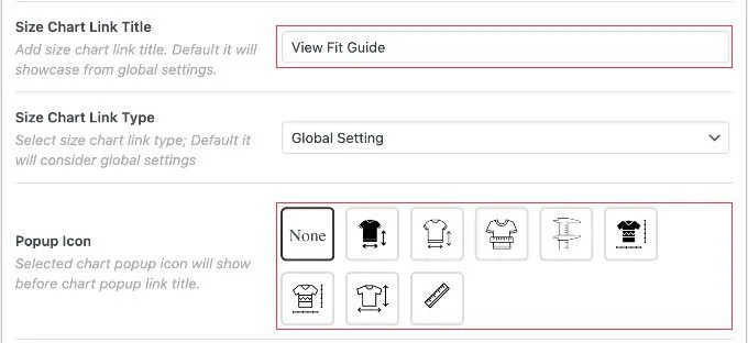 Customizing Other Popup Settings in Advanced Product Size Charts Pro