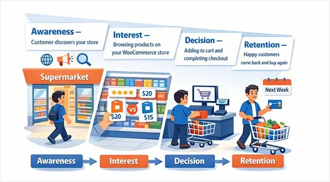 WooCommerce sales funnel example