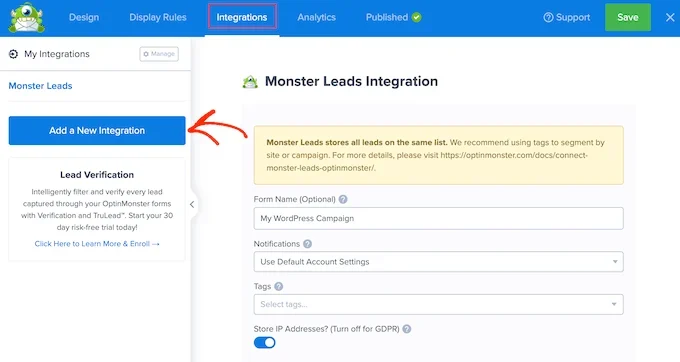 Integrating OptinMonster with your email marketing provider