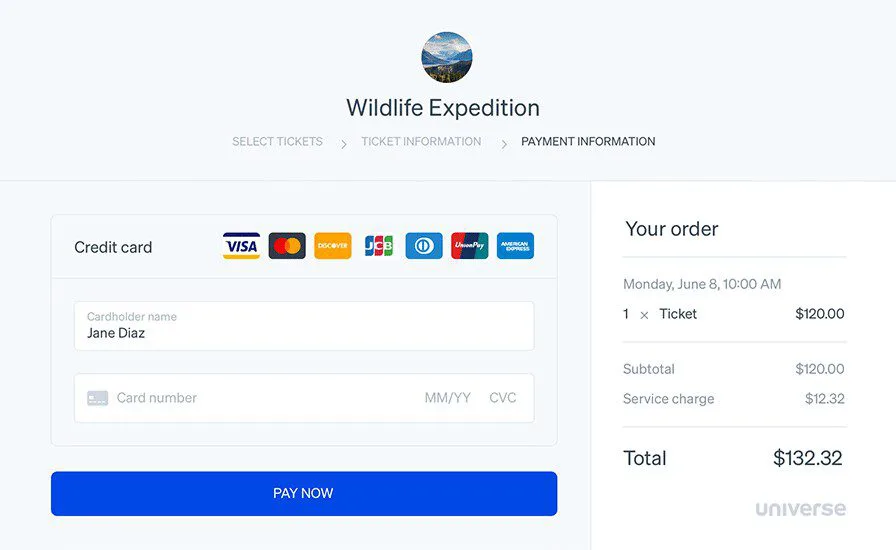 Example of multiple payment method – Source: WooCommerce Stripe Payment Gateway