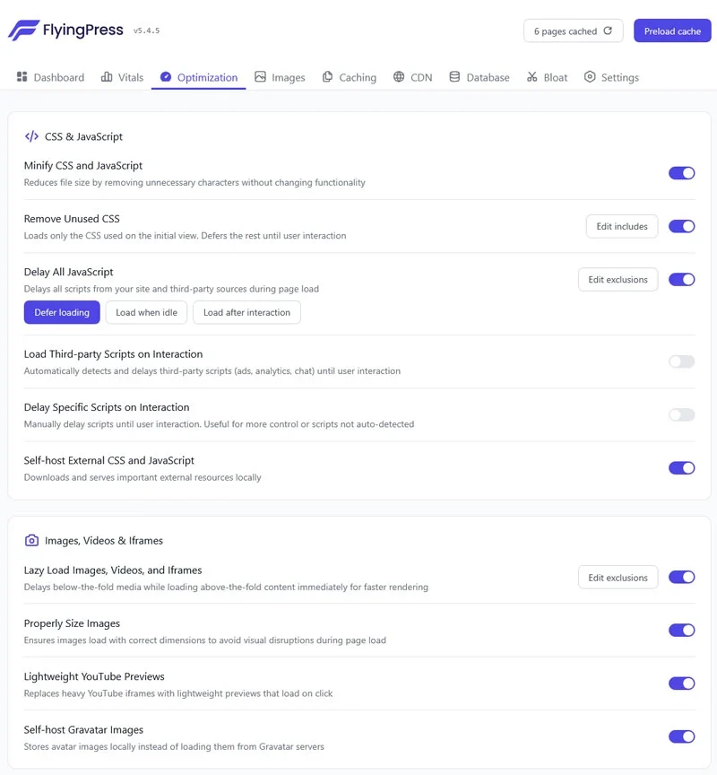 flyingpress user interface