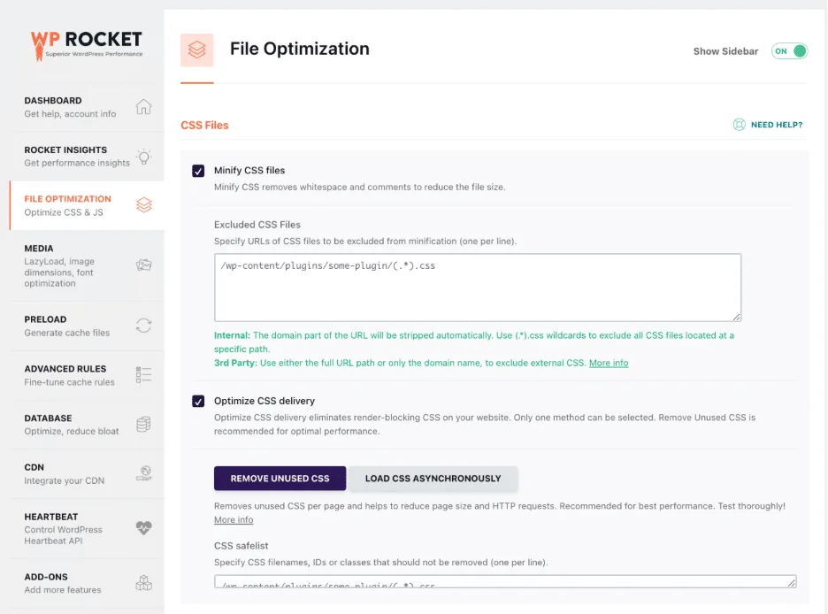 Intuitive interface to boost performance in one click – Source: WP Rocket