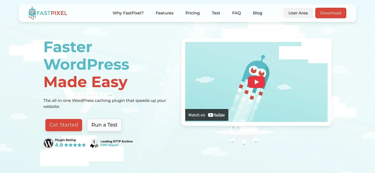 FastPixel's website homepage.