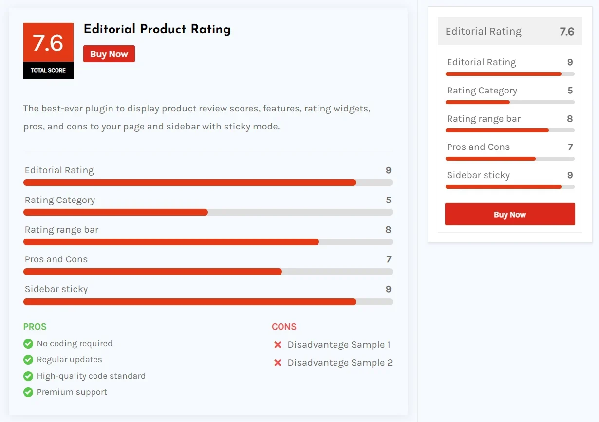 Ultimate Editorial Rating screenshot