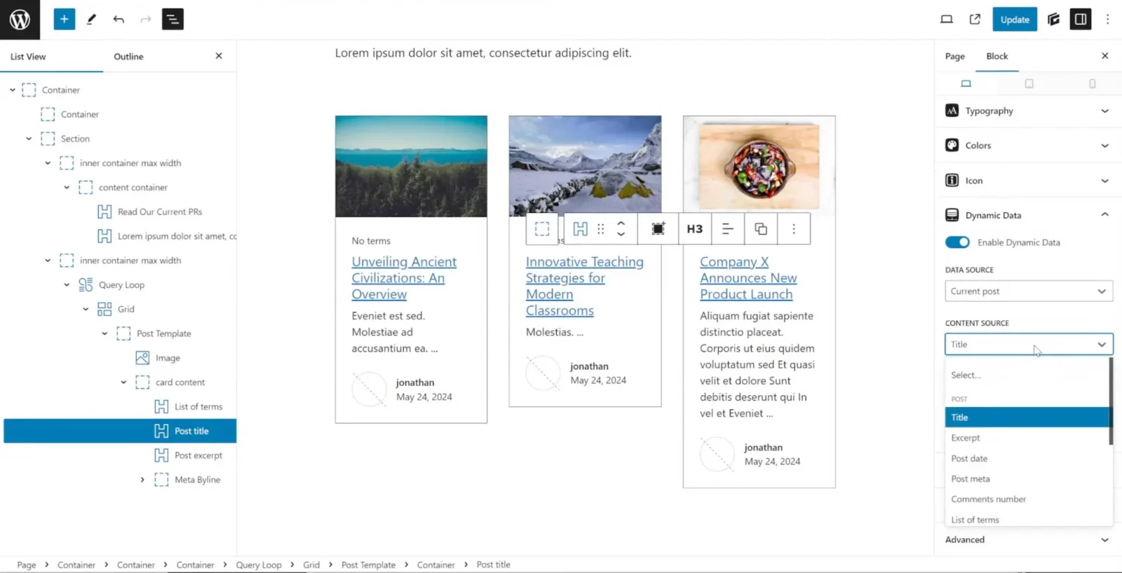 GeneratePress Generate Blocks Query Loop Block