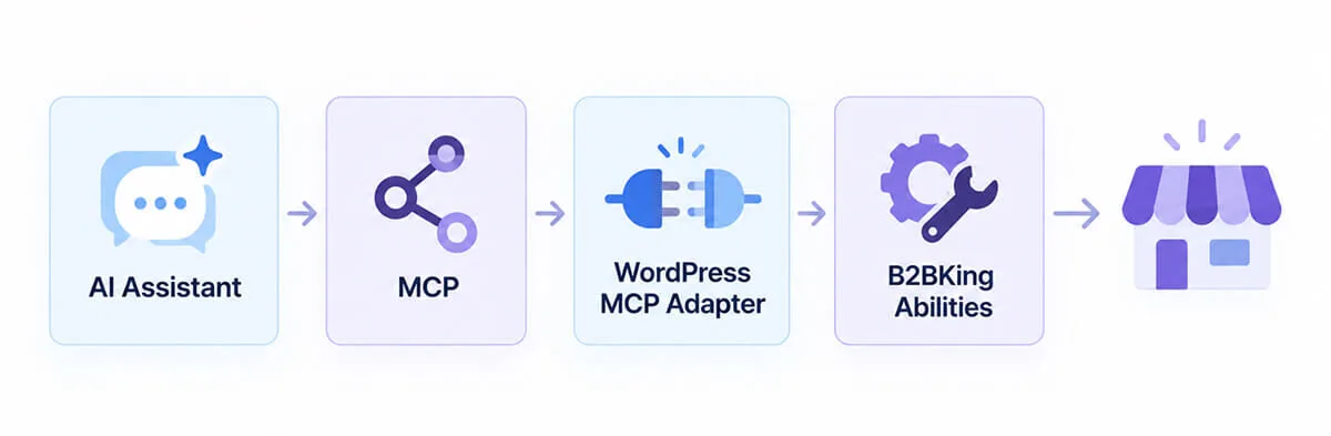 The B2BKing MCP AI connection process.