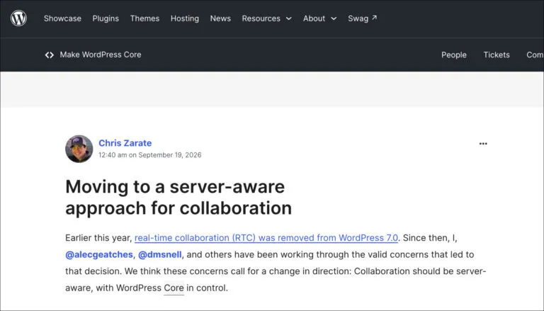 WordPress Contributors Test New Server-Aware Approach for Real-Time Collaboration