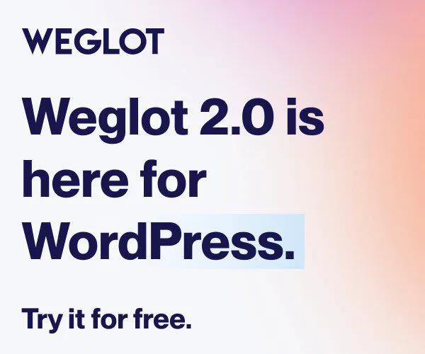 Weglot advertisement